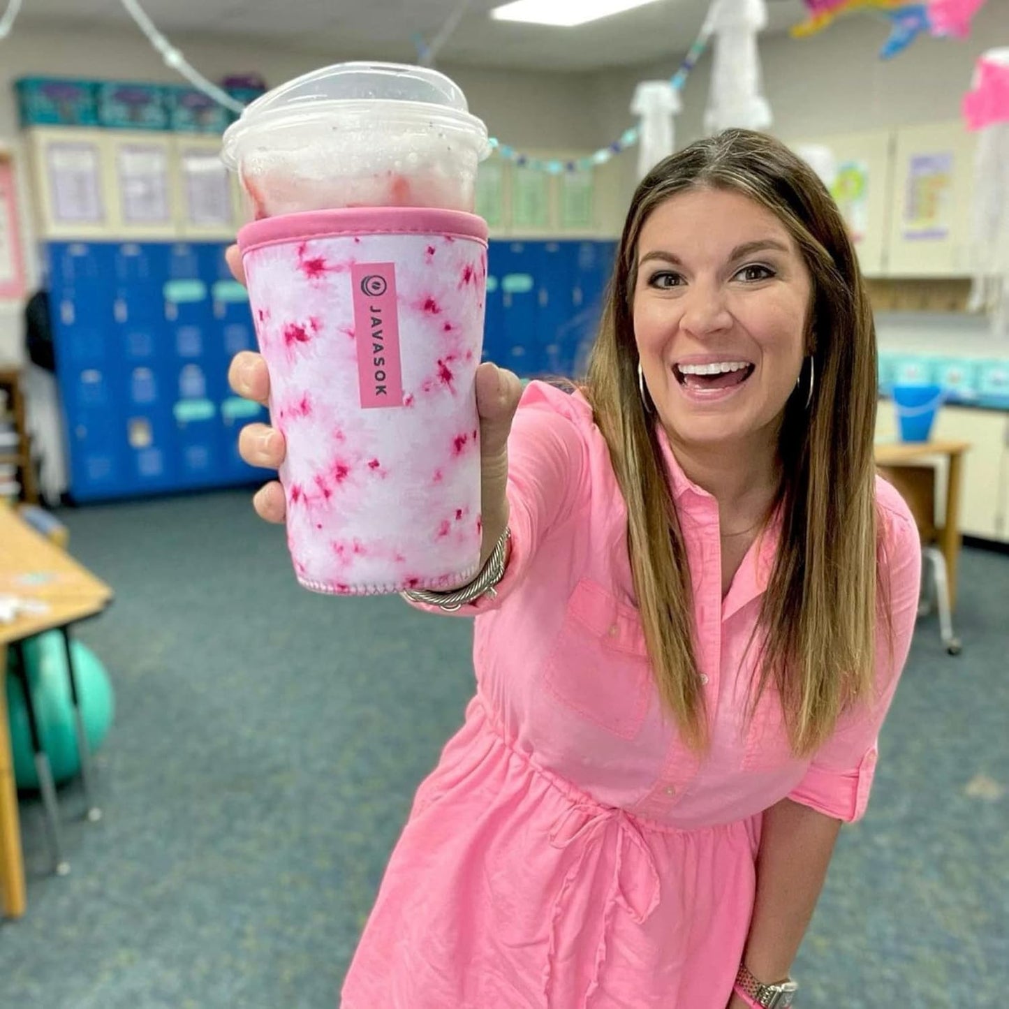 Sok It JavaSok Iced Coffee & Cold Soda Insulated Neoprene Cup Sleeve (Ay, Bay Bay!, Medium: 22-28oz)