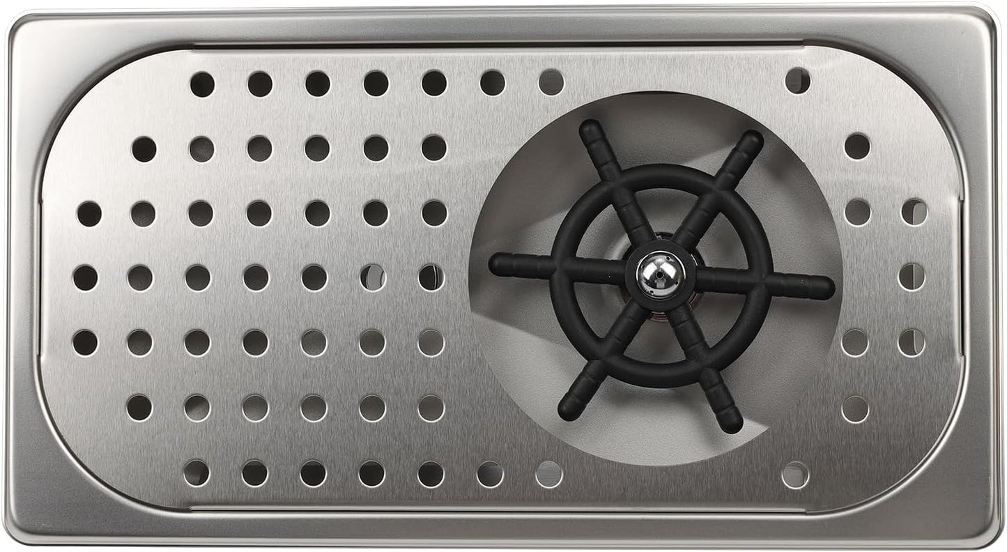 Pitcher Washer, Espresso Washer, Drainage and Drip Tray Stainless Steel Bar Glass Washer is The Sink, and The Cup Spray Washer is The Home Kitchen Hotel Cafe Restaurant (Silvery)