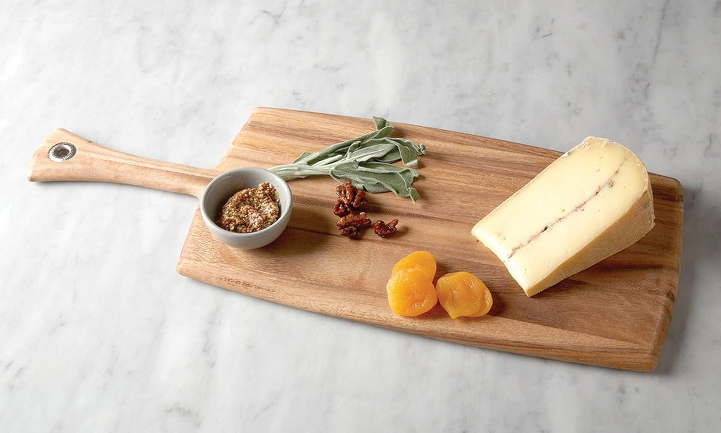 Ironwood Gourmet Large Rectangular Provencale Paddle Board, Acacia Wood 20.5 x 8 x 0.5 inches