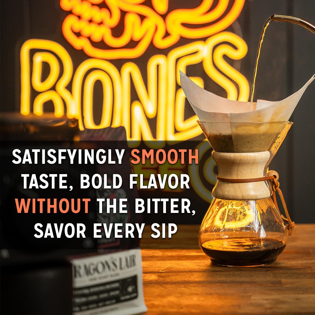 Bones Coffee Company Megalodonut, Boston Cream Donut Flavored Coffee Pods, Low Acid Medium Roast Single-Serve Bones Cups, Compatible with Capsule Brewers Coffee Maker, 12 Count