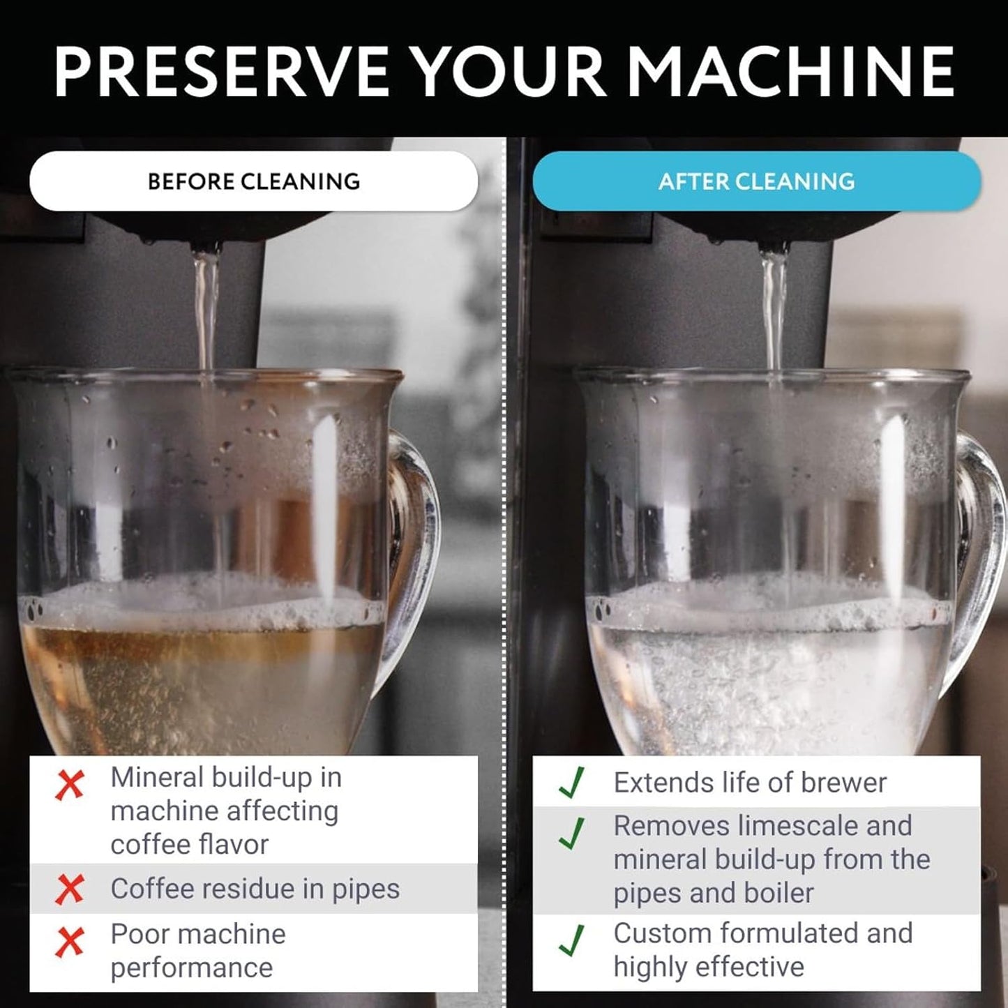 [10 Uses] Impresa Descaling Powder & Coffee Machine Cleaning Powder for Breville, for Keurig, for Nespresso, for Delonghi, for Ninja & More - Espresso Machine Descaler - Pot & Coffee Maker Cleaner