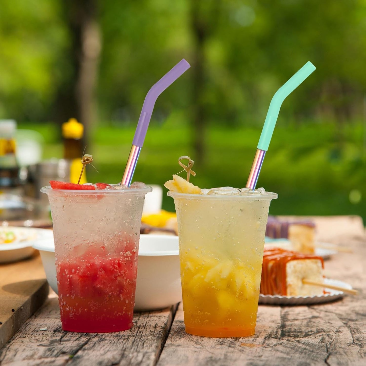 uxcell 12Pcs Silicone Straw Tips, Silicone Straw Elbows Tip, Soft Reusable Metal Straw Covers Fit for 10mm/0.39" OD Stainless Steel Straws, White