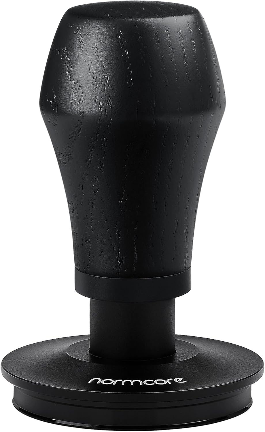 Normcore 58.5mm Espresso Coffee Tamper V4 - Spring Loaded Tamper With Titanium PVD Coating Ripple Base -15lb / 25lb / 30lbs Replacement Springs, Genuine Black Oak Wood Handle