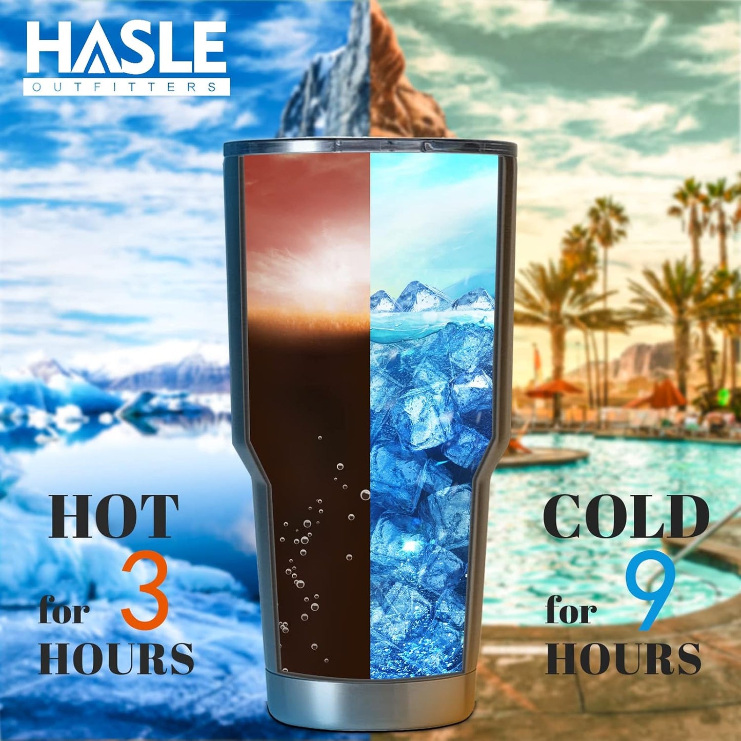 HASLE OUTFITTERS 30oz Stainless Steel Tumbler, Double Wall Vacuum Insulated Travel Mug Tumbler, Durable Insulated Coffee Mug, Gift Box Set (Amey Green, 8)