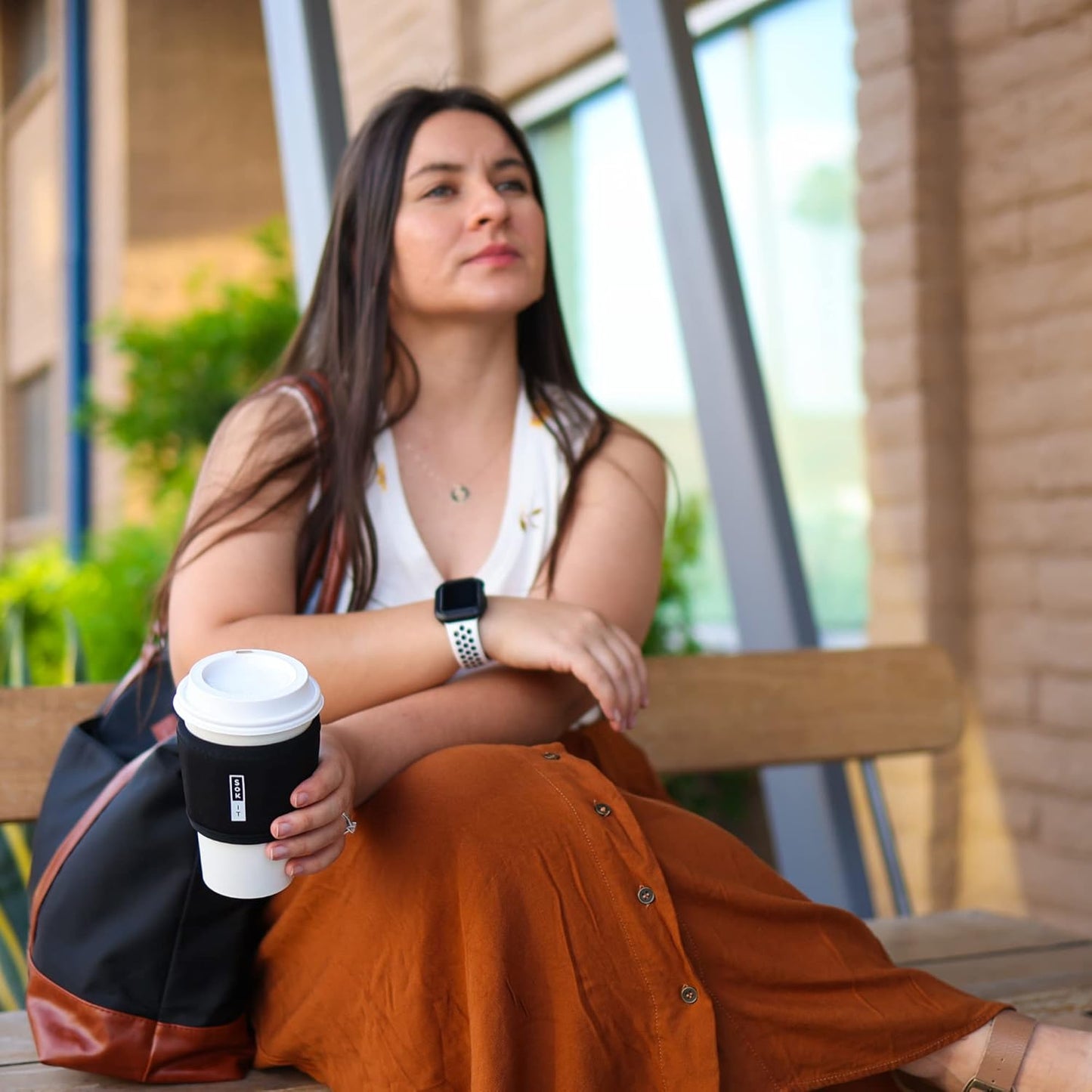 Sok It HotSok Coffee & Tea Reusable Insulated Neoprene Cup Sleeve (Like Fine China)