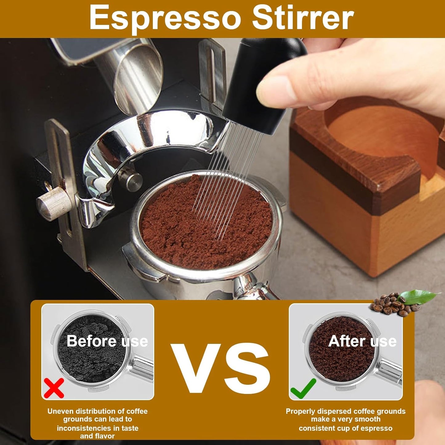 Coffee Tamper Set 24 PCS, Espresso Accessories Barista Kit,with 51mm Espresso Distributor & Tamper,wdt Tool,Frothing Pitcher,Coffee Stirrer,Tamper Mat,Espresso Tools for Espresso Coffee Machine