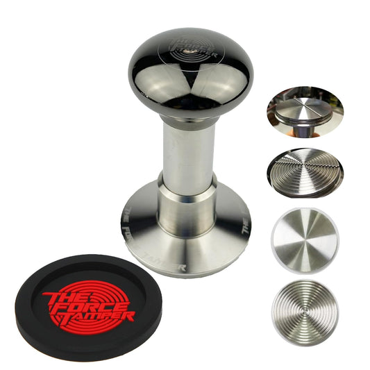 The Force Tamper Automatic Impact Adjustable Constant Pressure and Autoleveling Coffee Tamper Black Mirror Jellyfish AL Handle Set Pro (Duo-Distribute Set, 54.00mm)