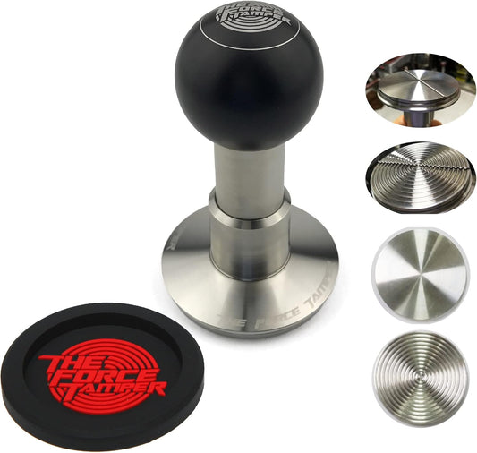 The Force Tamper Automatic Impact Coffee Tamper Adjustable Const Pressure and Autoleveling Duo-Distribute Set New (Ball, 58.50mm)