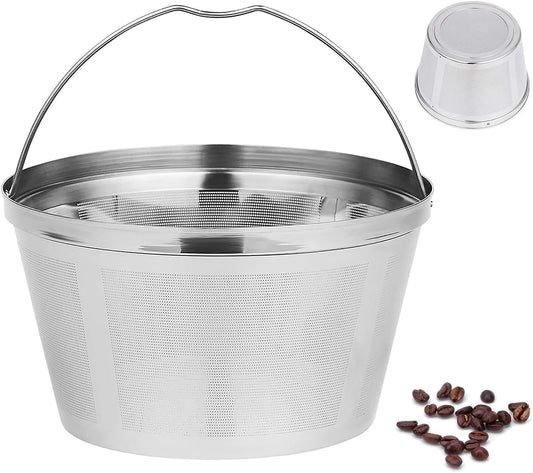 Basket Style permanent Coffee Filter fits for mr coffee Cuisinart Coffee Makers and Brewers Reusable stainless steel Basket style Coffee Filter