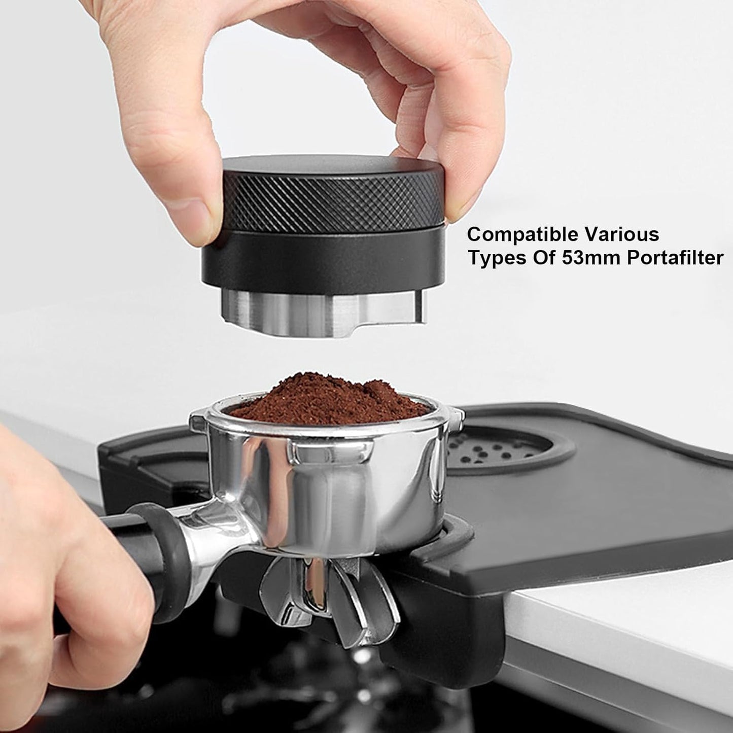 53mm Espresso Accessories,Wdt Tool espresso,Dosing Funnel And Coffee Puck Screen,Coffee Distributor,barista kit,0.4mm Stainless Steel 12pin Espresso Stirrer,With Additional 12 Replacement needles