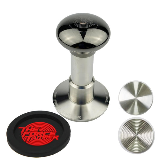 The Force Tamper Automatic Impact Adjustable Constant Pressure and Autoleveling Coffee Tamper Black Mirror Jellyfish AL Handle Set Pro (Extend Set, 58.50mm)