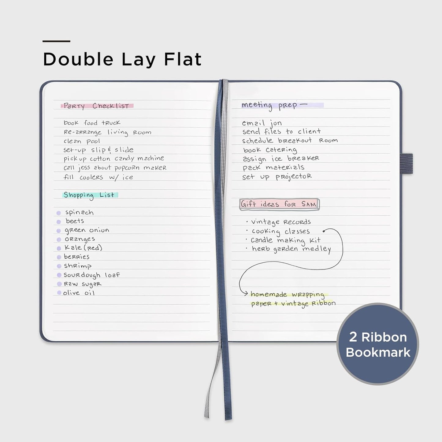 &And Per Se Lined Journal Notebook (10 Packs), 160 Pages, A5 5.7 x 8 inches College Ruled Thick Paper Notebook Journals for Writing, Hardcover Notebooks for Women Men Office School (Dark Blue)