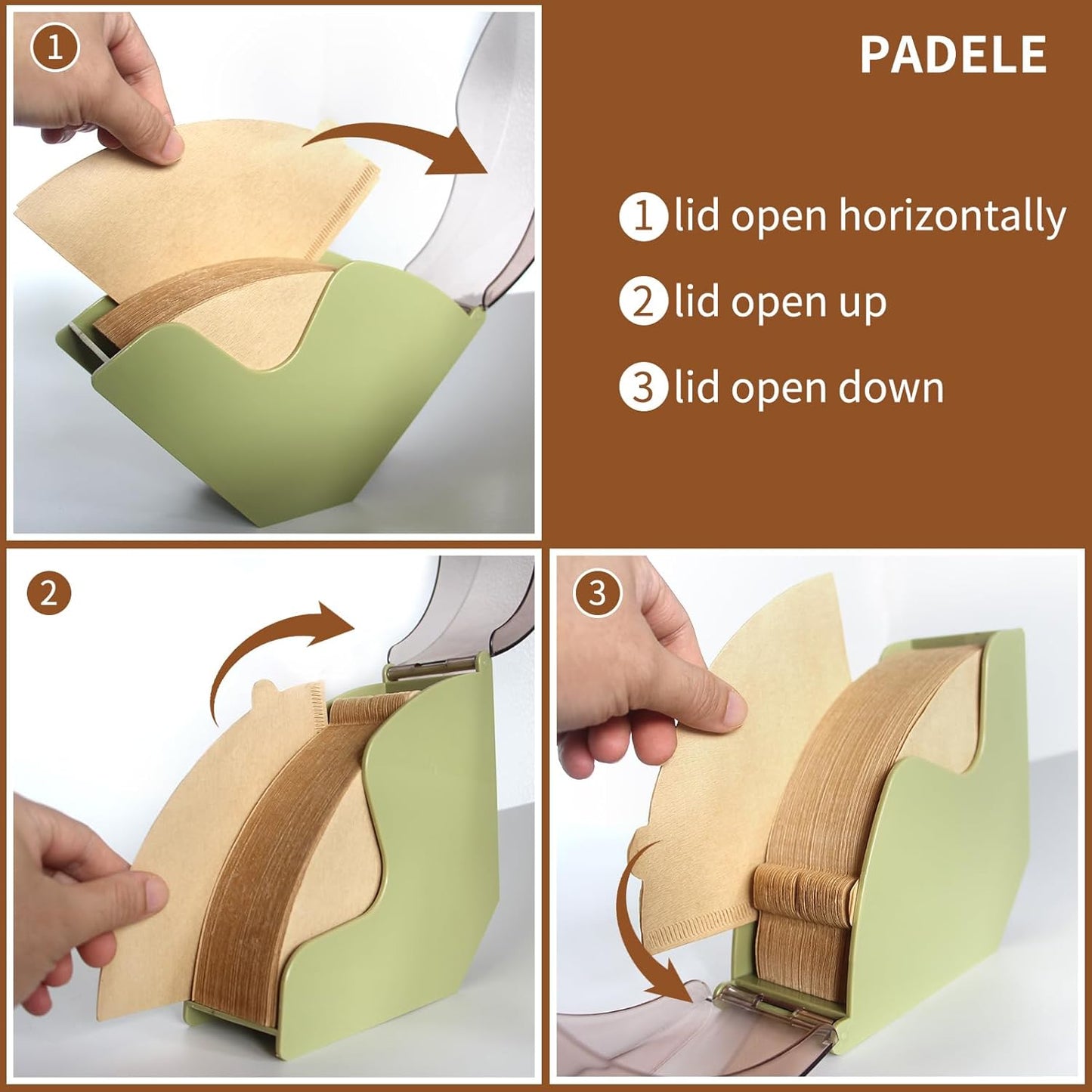 Coffee Filter Holder for Organizer and Coffee Station Accessories (Green)