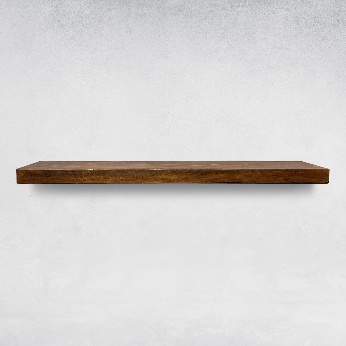 URBANDI, Rustic Floating Shelves, Set of 2, Hidden Bracket, Solid Wood, Heavy Duty, Wall Mounted Shelves, (Provincial, 36Wx8D)