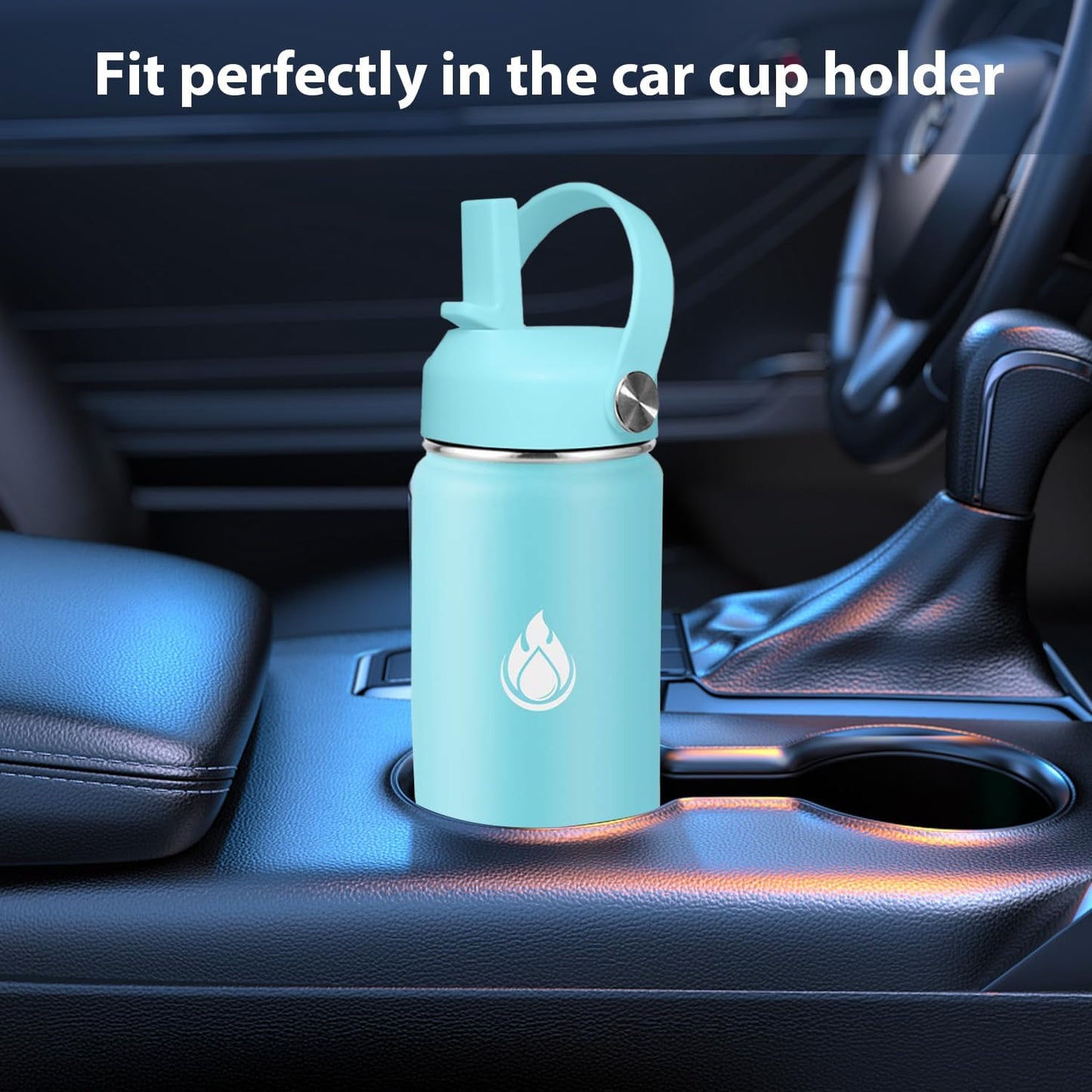 SENDESTAR Stainless Steel Water Bottle, Wide Mouth Water Bottle 18 oz, 24oz,32 oz,40 oz with 2 Lids (Straw Lid), Double Wall Vacuum Insulated Leak Proof, Keep Liquids Hot or Cold