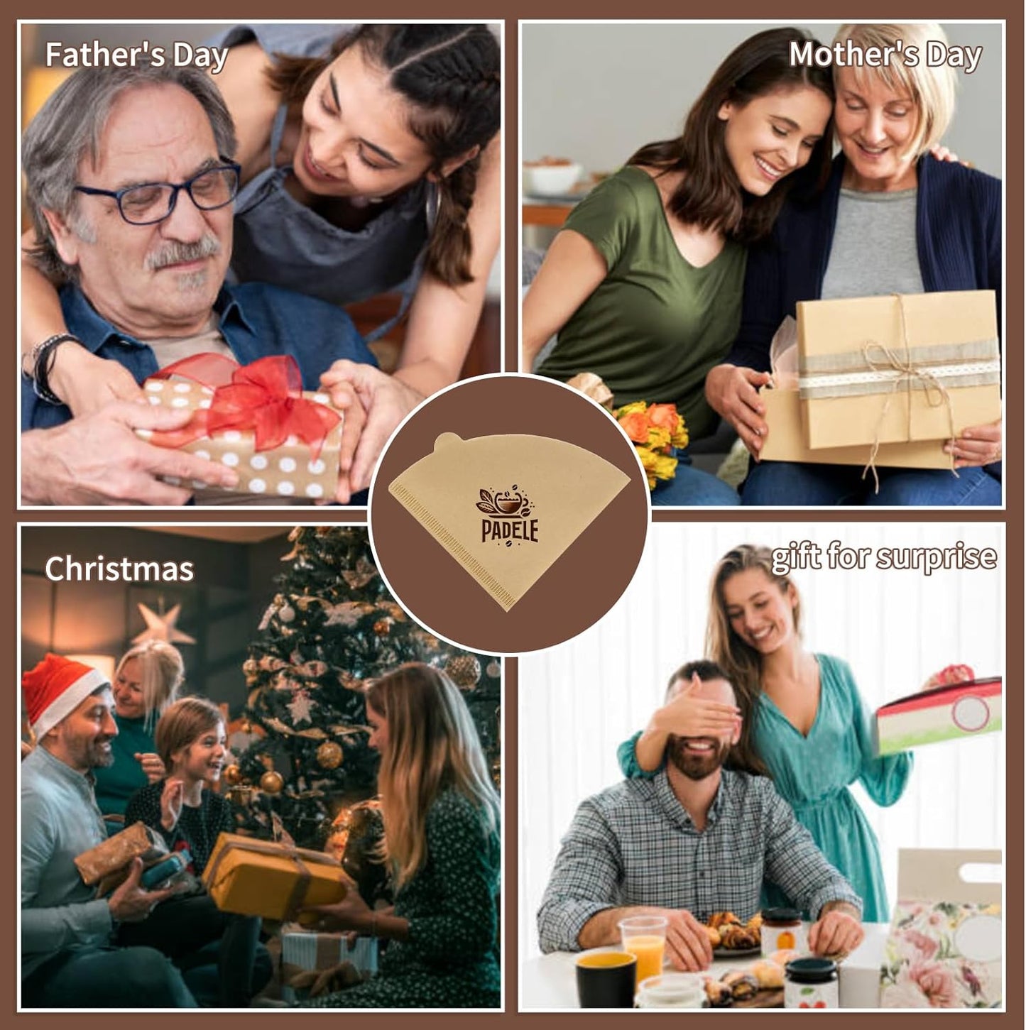 V60 Coffee Filters, 300 Count Size 02 Pour Over Coffee Filter, 1-4 Cups Disposable Cone Paper Coffee Filters 2， Compatible with Conical Shaped Dripper and Drip Coffee Maker (Natural)