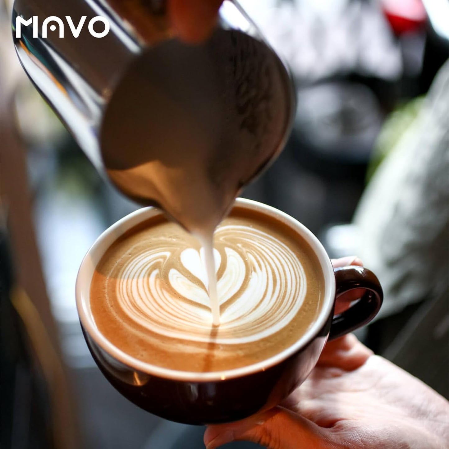 Milk Frothing Pitcher Steaming Pitchers Stainless Steel Milk/Coffee/Latte/Cappuccino Steam Pitchers Milk Jug Cup (350ml/12oz Set)