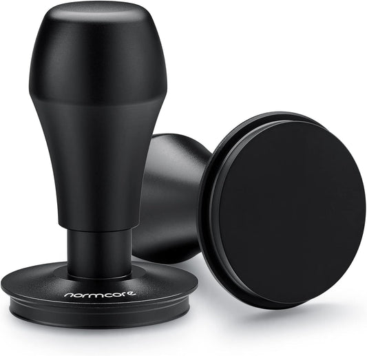 Normcore 58mm Espresso Coffee Tamper V4 - Spring Loaded Tamper With Titanium PVD Coating Flat Base -15lb / 25lb / 30lbs Replacement Springs