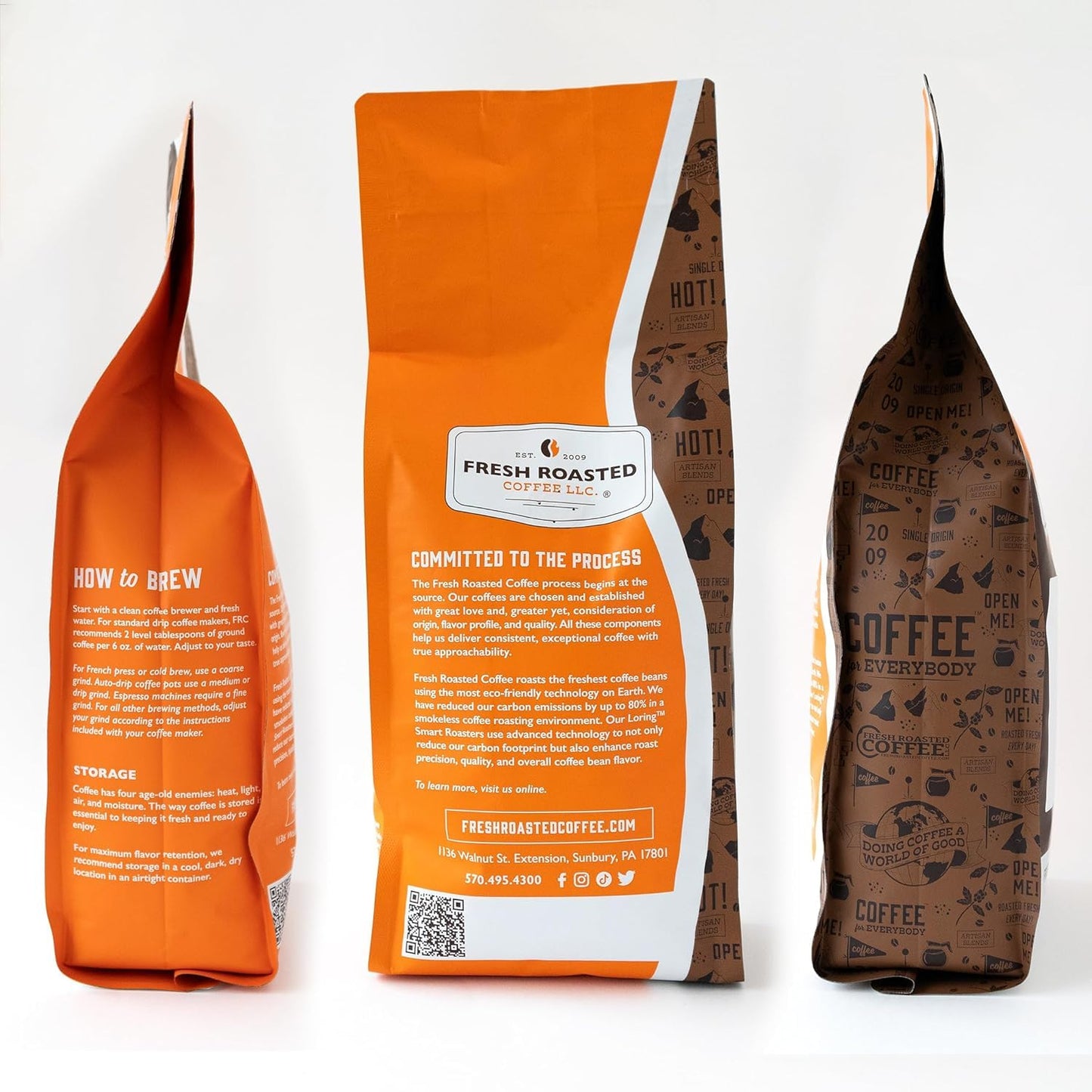 Fresh Roasted Coffee, Organic Peru | Mold & Myco 3rd Party Tested, USDA Organic, Kosher | Med Roast 5 lb (80 oz) Ground