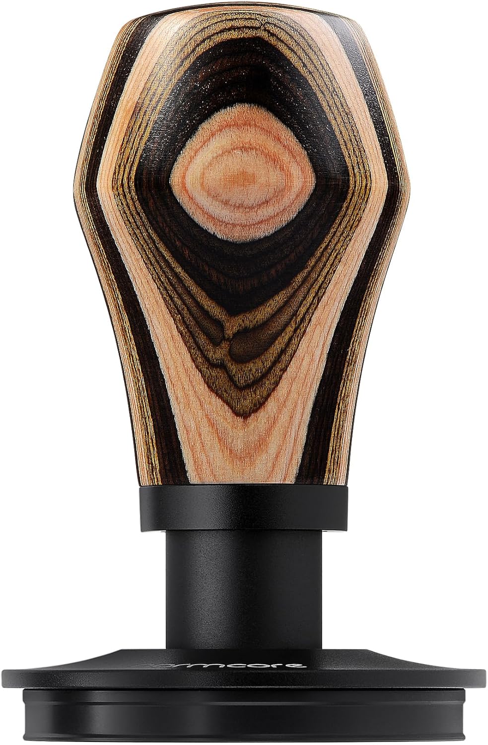 Normcore 58mm Espresso Tamper V4.1, Spring Loaded Coffee Tamper Compatible with 58mm Portafilter Baskets, Titanium PVD Coating Flat Base, Colorful Wood Handle