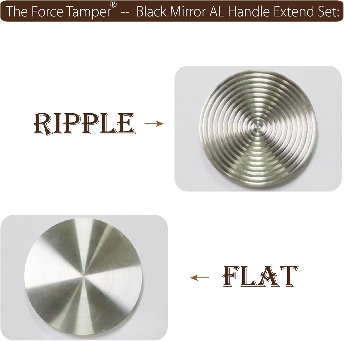 The Force Tamper Automatic Impact Coffee Tamper Adjustable Const Pressure and Autoleveling Extend Set New (Jelly-Black Mirror AL, 54.00mm)