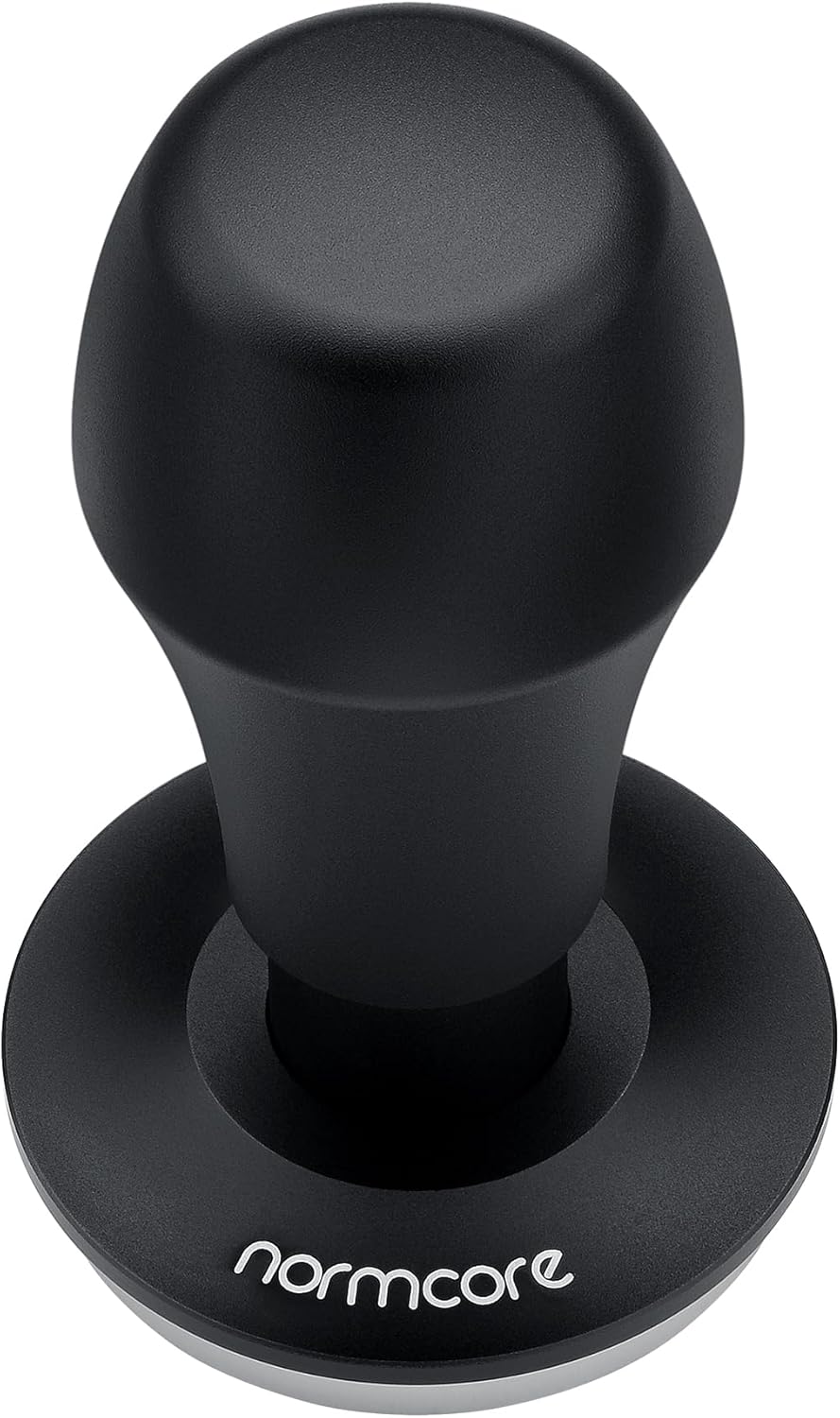 Normcore 45.5mm Coffee Tamper V4.1 with Click Sound Feedback, Spring Loaded Tamper with 304 Stainless Steel Flat Base Fits Flair Pro and Pro 2, Anodized Aluminum Handle with Silicone Stand, Black