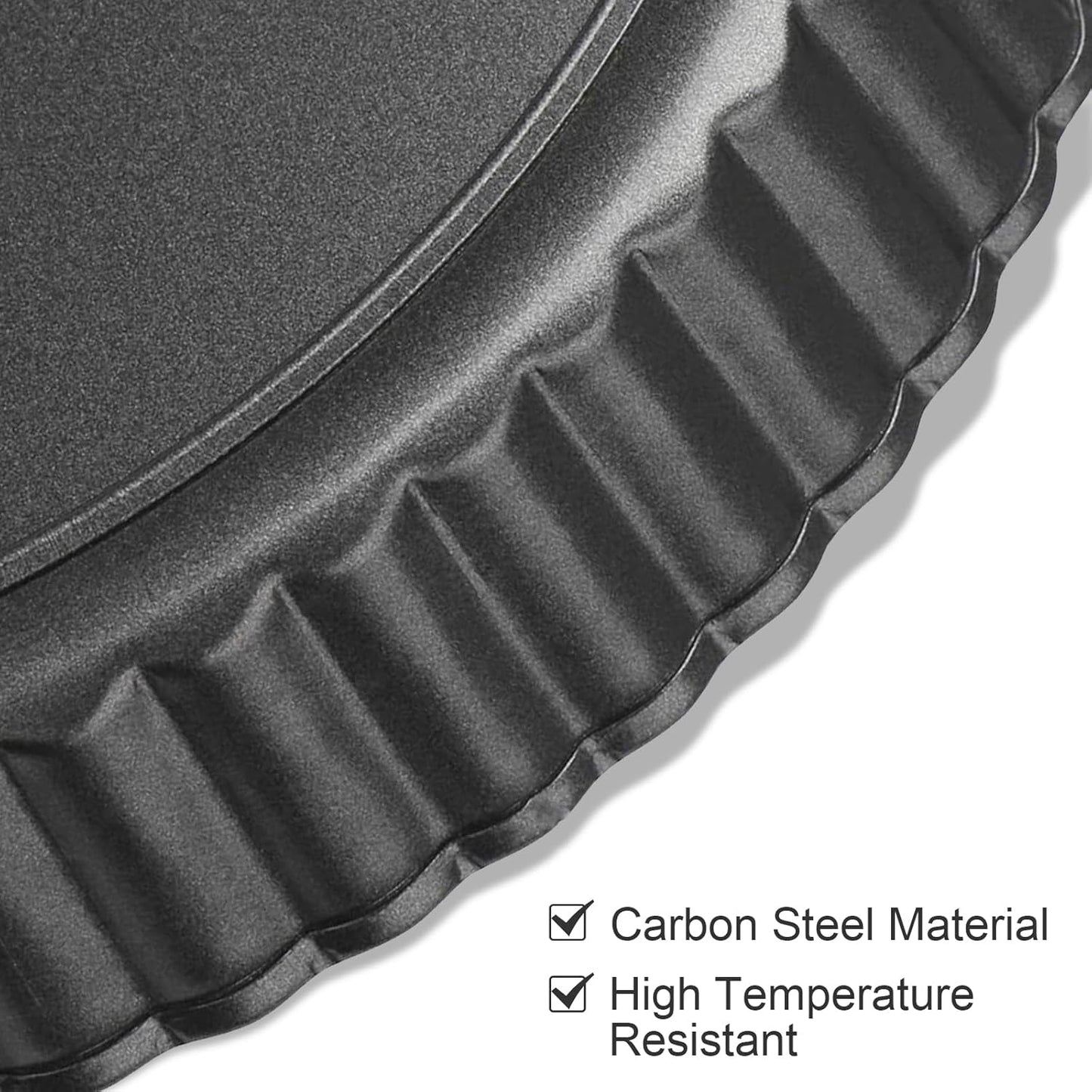 7 Inch Tart Pan Fluted Fruit Pie Pans with Removable Base Nonstick Coating Tarts Molds for Baking Supply For Pizza Tartlet Cake Quiche