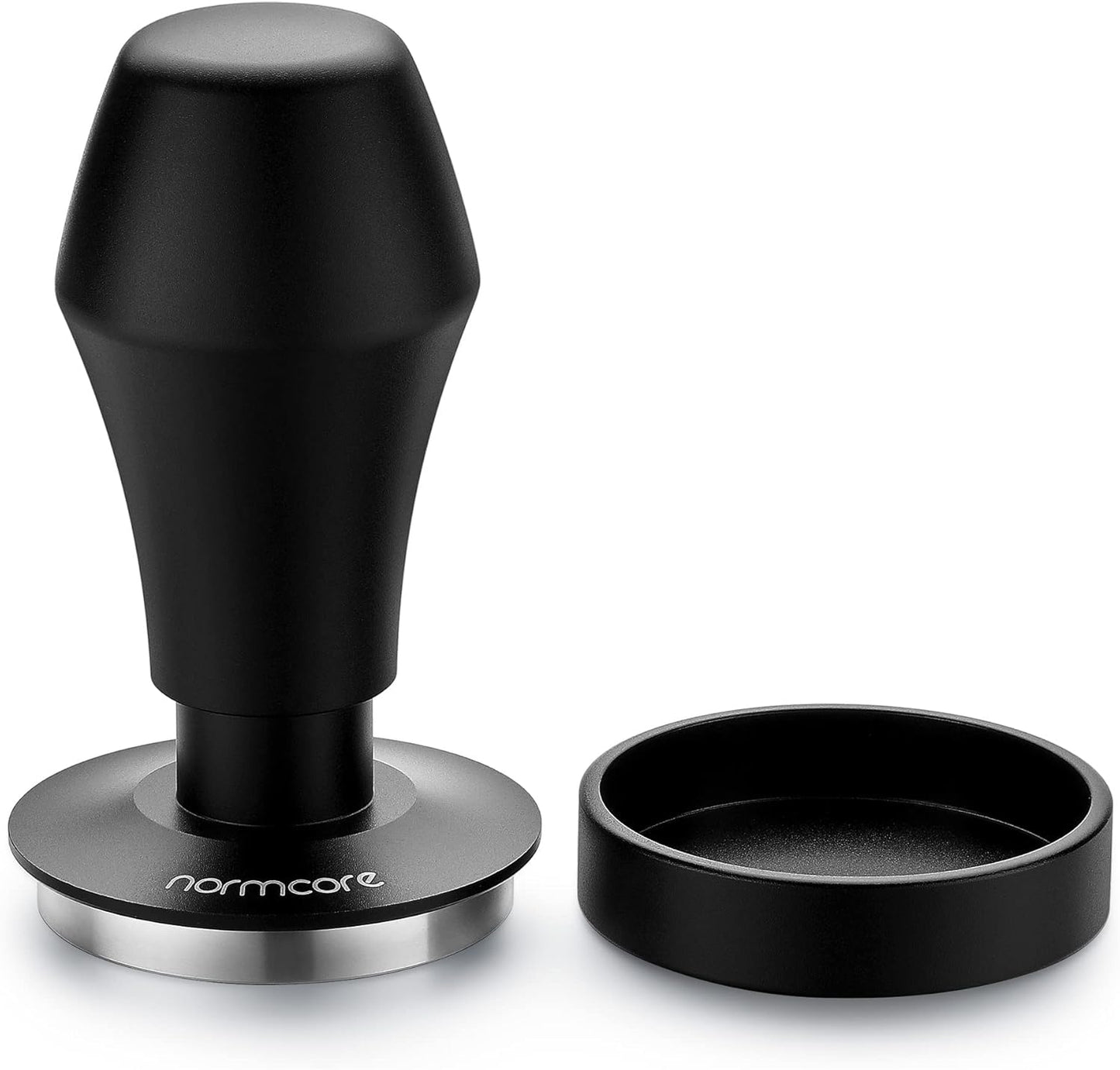 Normcore Coffee Tamper 51.5mm - Spring-loaded Tamper - Barista Tools - Barista Tools - Barista Coffee Tamper with Anodized Aluminum Tamper Stand Holder - Stainless Steel Flat Base