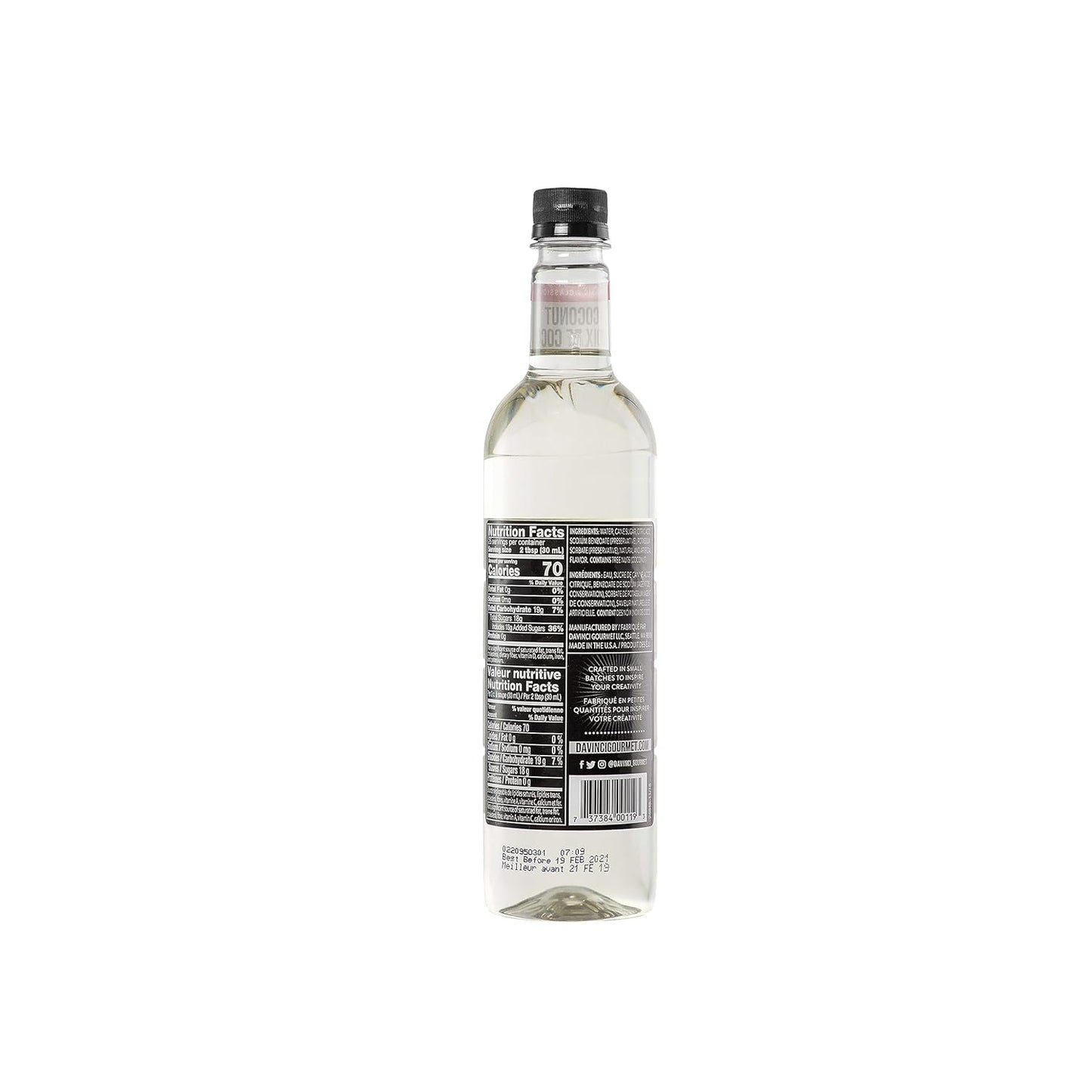 DaVinci Gourmet Classic Coconut Syrup, 25.4 Fluid Ounces (Pack of 4)