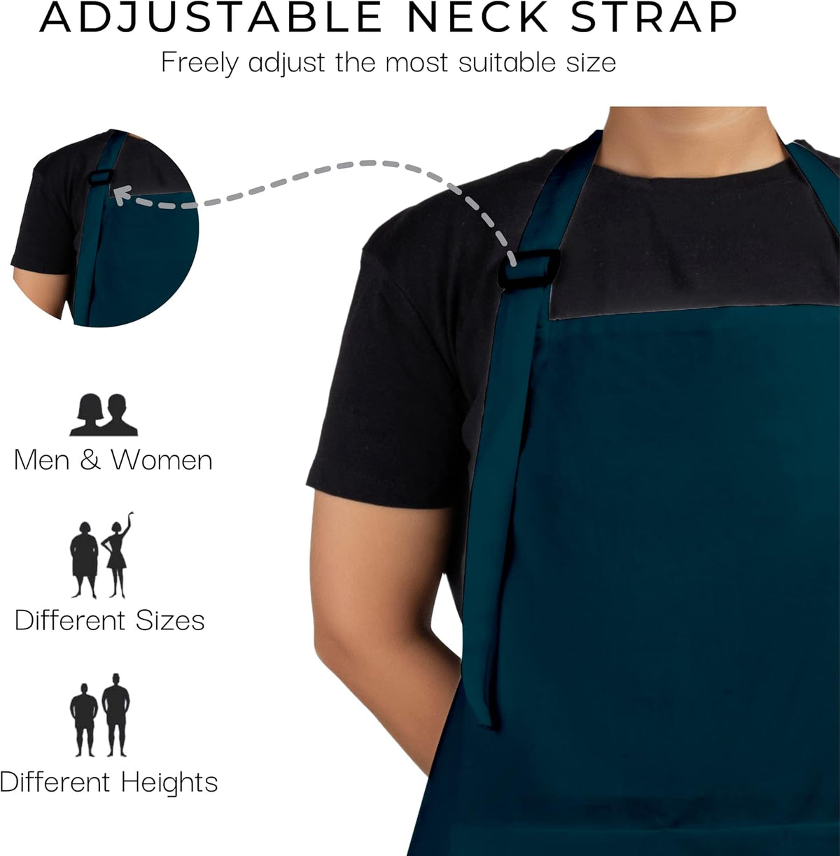 Raj Rag RAJRANG 100% Cotton Cooking Apron with 3 Pockets Kitchen Chef BBQ Adju ...