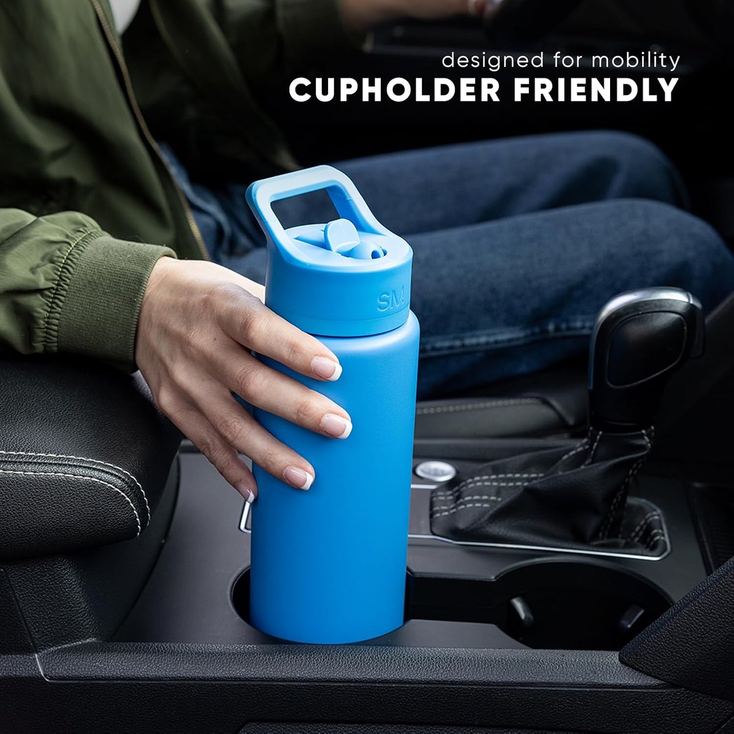Simple Modern Water Bottle with Straw Lid | Vacuum Insulated Stainless Steel Metal | Reusable Leak Proof BPA-Free Cup for School | Summit Collection | 22oz, Kelly Green