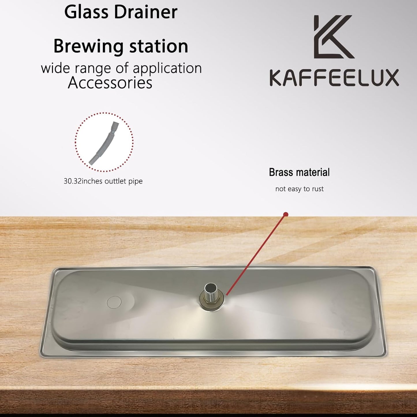 Stainless Steel Drip Tray - Perfect for Homes, Clubs, Bars, Cafes, Restaurants, Hotels, Or Commercial Use - Easy to Clean, No Drainage Required (6.4 * 20.9inch)
