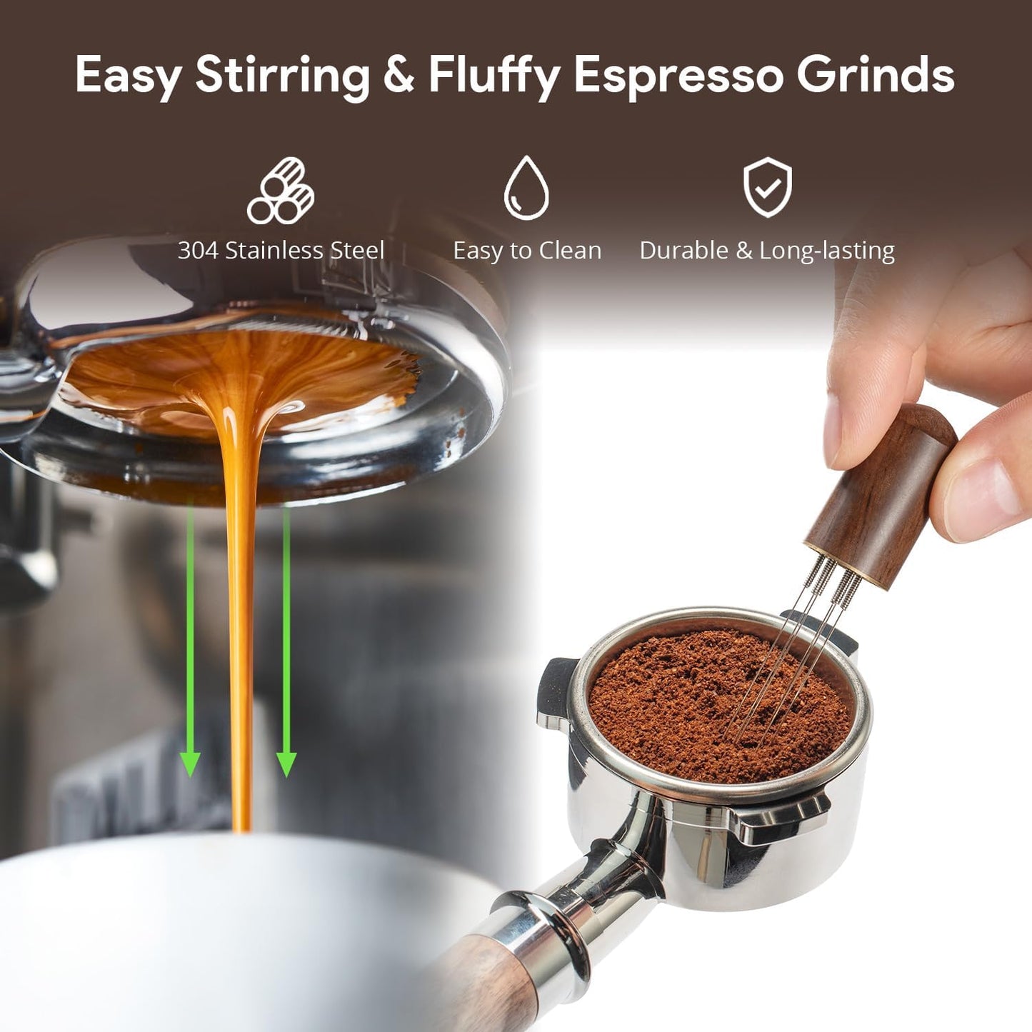 Espresso Accessories Kit 51mm Tamper: Espresso Tamper Kit, Coffee Tamper Tool Espresso Kit | WDT Tool Espresso, Dosing Funnel, Tamper Mat, Espresso Tools for Espresso Machines and 51mm Portafilters