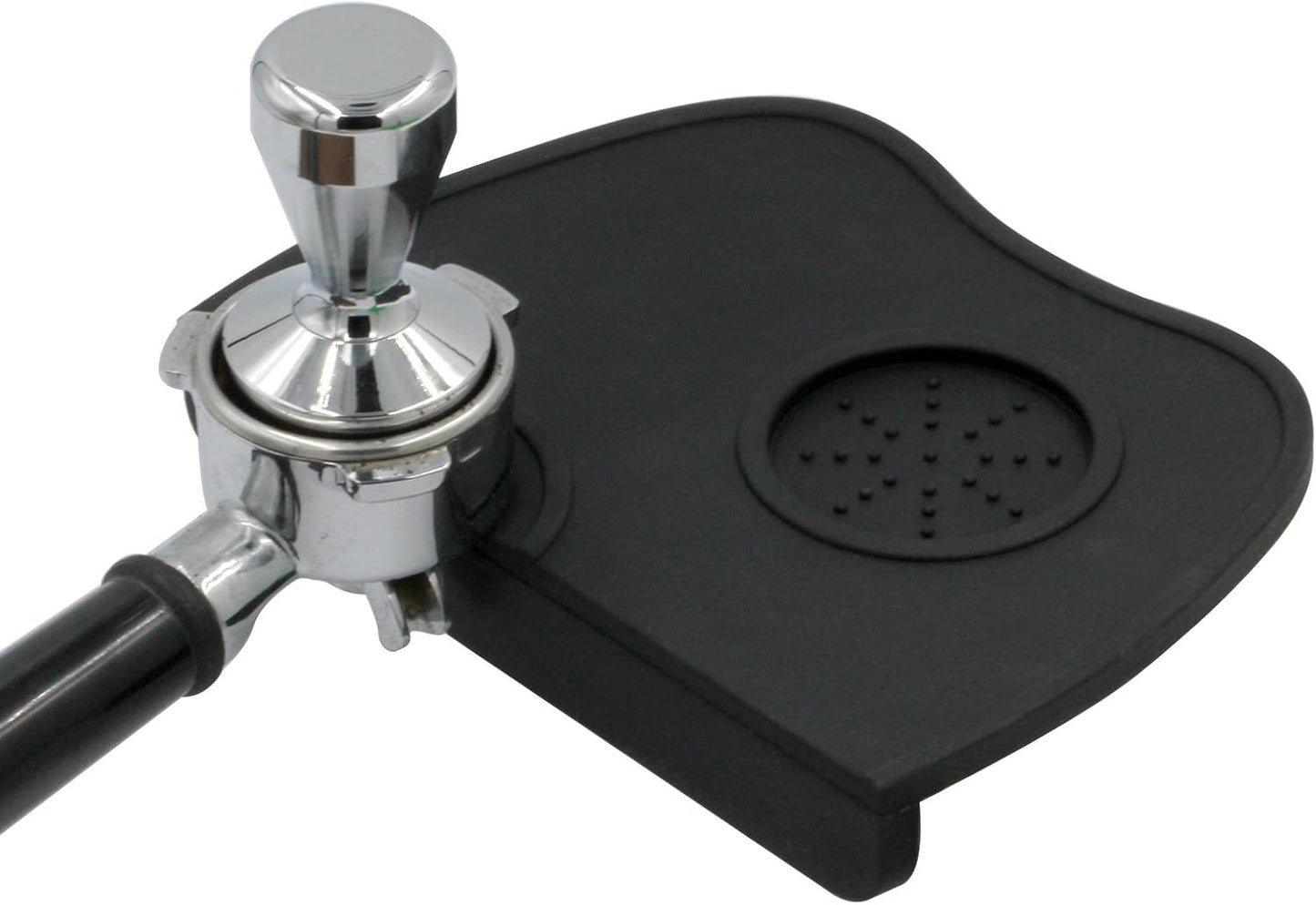 Handook Tamper Mat, Espresso Tamper Mat, 8.3 X 5.9 Inch Coffee Mat, Coffee Tamper Mat for Espresso Machine, Espresso Accessory, Barista Tools, Coffee Tamper Station, Espresso Pad for Counter (Black)