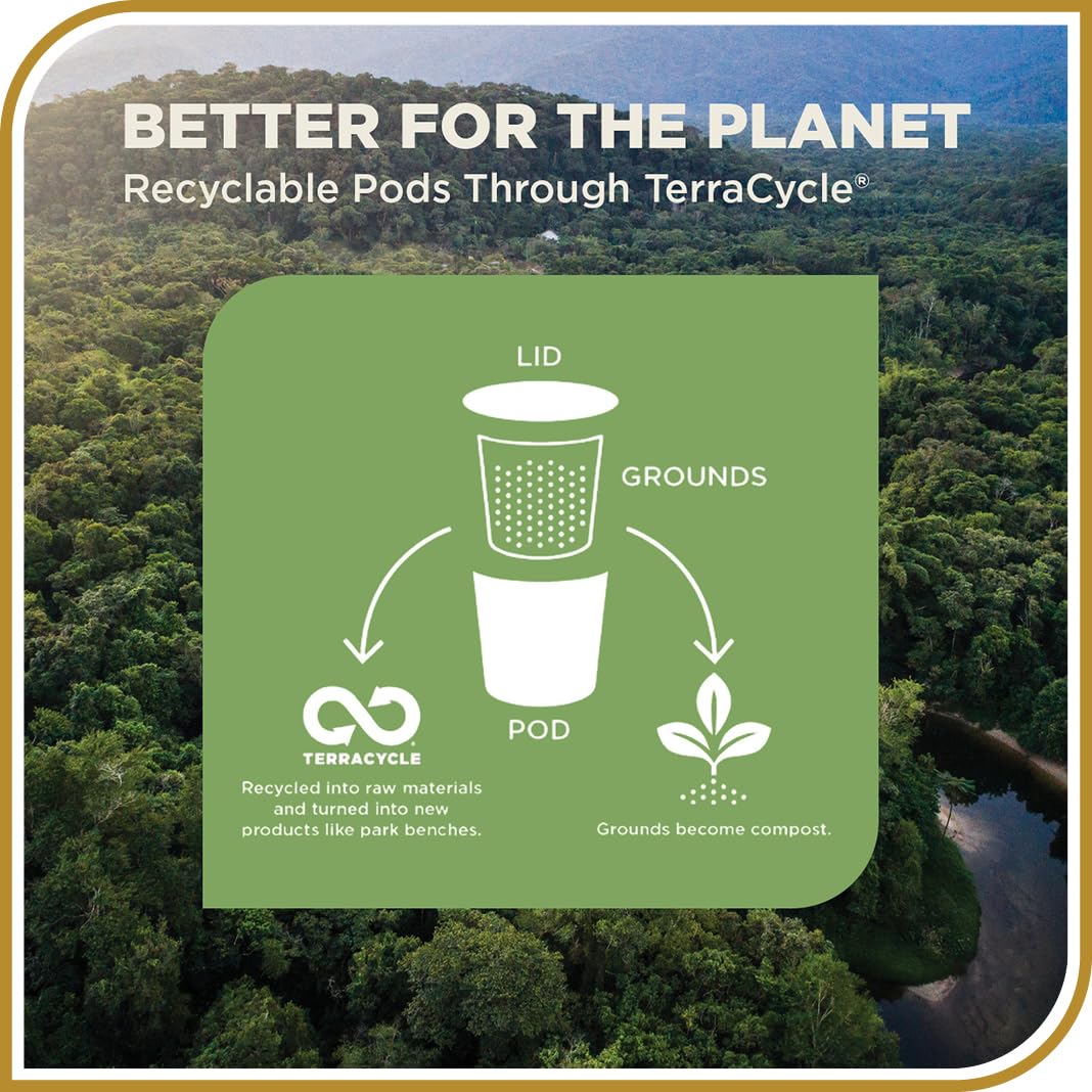 Don Francisco's Breakfast Blend Coffee - 12 K-Cup Compatible Single-Serve Pods - 100% Arabica - Fruity Aroma, Rich Flavor - Recyclable through TerraCycle - Compatible with Keurig Brewers