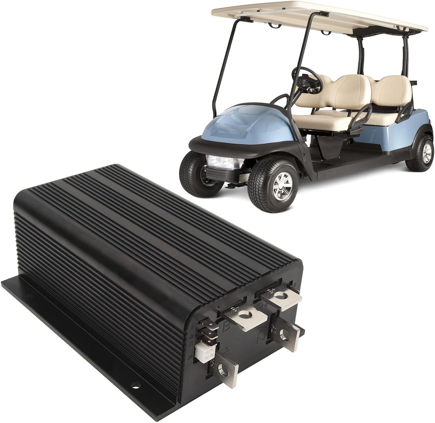 Cart Electronic Throttle Controller for 1205M 5601 and 1205M 5603, 500A Programmable Anodized Aluminum Efficient Performance for Transport Trucks Black