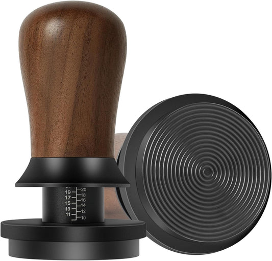 PUSEE 53.3mm Espresso Coffee Tamper - Premium Barista Coffee Tamper, 30lb Calibrated Double Spring Titanium Coating Base Ground Espresso Tamper, Fits for All 53mm Portafilters, Espresso Accessories