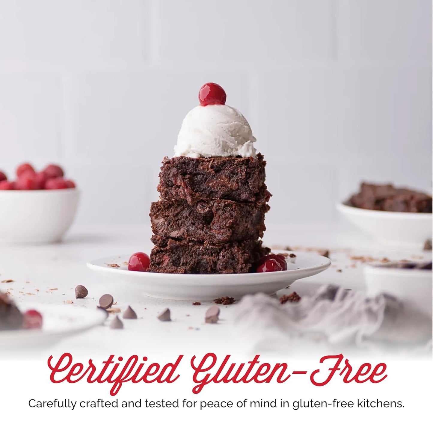 Otto's Naturals Grain-Free Classic Brownie Mix, 11.1 Oz., Top 9 Allergen-Free, Organic Cassava Flour, Gluten Free, Non-GMO, Vegan, Plant-Based