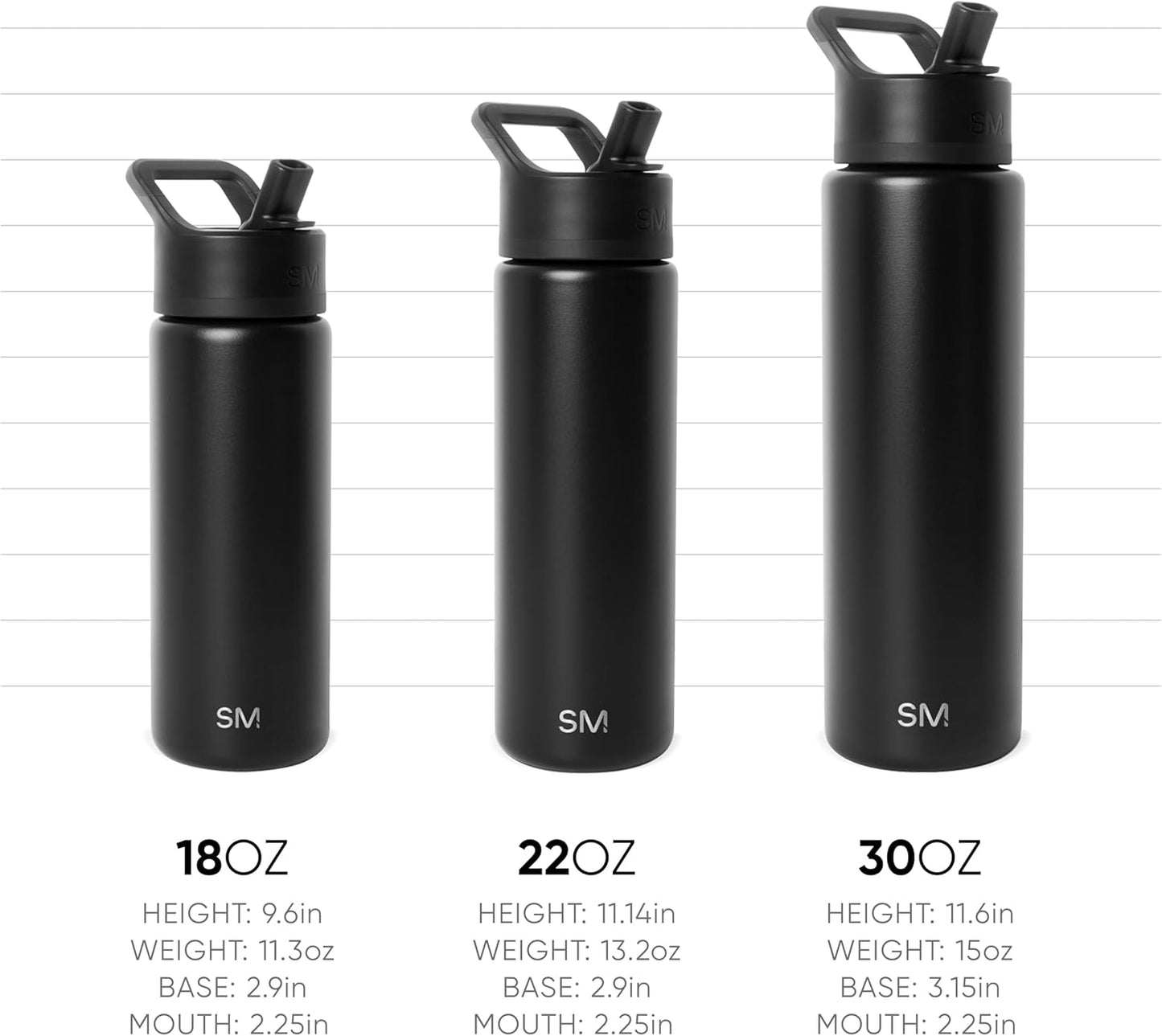 Simple Modern Kids Water Bottle with Straw Lid | Vacuum Insulated Stainless Steel Metal | Reusable Leak Proof BPA-Free Thermos for School | Summit Collection | 18oz, Clementine