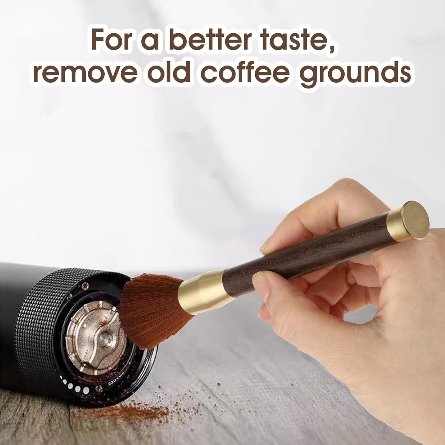 Coffee Cleaning Brush, 16.7x1.58CM Coffee Machine Brush Coffee Accessories Cleaning Brush Barista Brush for Coffee Grinder and Espresso Machine with Vegan Brush Hair
