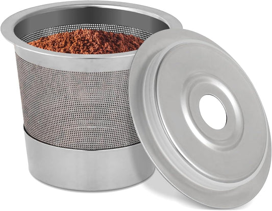 2 Pack Reusable Pods for Ninja Dual Brew Coffee Maker, Stainless Steel Reusable K Pod Permanent K Cups Filters Coffee Accessories Compatible with Ninja CFP101 & Ninja PB051 Coffee Maker