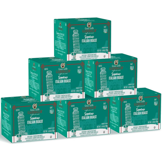 Caffè Garibaldi Italian Roast Coffee, Single-Serve Capsules for Keurig K-Cup Brewers, 100% Arabica Blend Coffee Pods, Recyclable Cups for Single Serve Machines, 72 Count K-Pods - Dark Roast