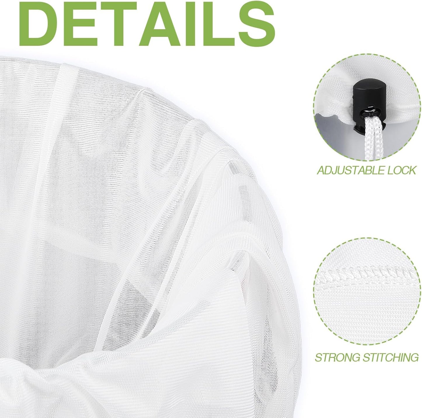 Chumia 5 Pack Brew Bags Reusable Extra Large 26 x 22'' Fine Mesh Strainer Cold Brew Filters Drawstring Cheese Cloth Straining Bags Wine Making Supplies for Fruit Cider Beer