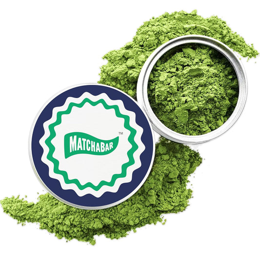 MATCHABAR Matcha Powder Tin (30g) - Ceremonial Grade Authentic Japanese Matcha Green Tea Powder - Matcha Green Tea Harvested in Japan - Matcha Tea Latte - Zero Sugar, Vegan & 0 Calories