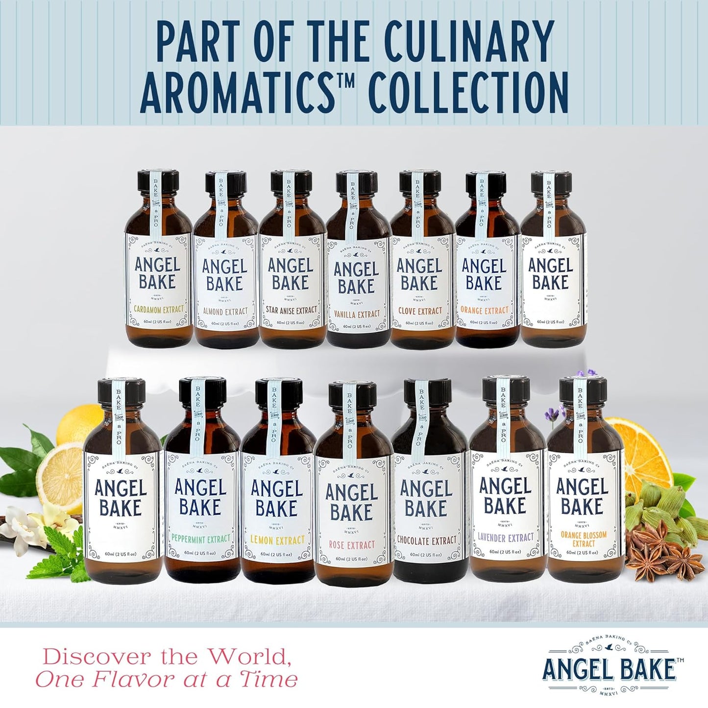 Pure Almond Extract for Baking & Mixology - Culinary Almond Essence and Flavoring - Kosher, Keto Friendly, Vegan, Gluten-Free for Desserts, Beverages & Recipes (2 Oz Extract with Latex-Free Dropper)