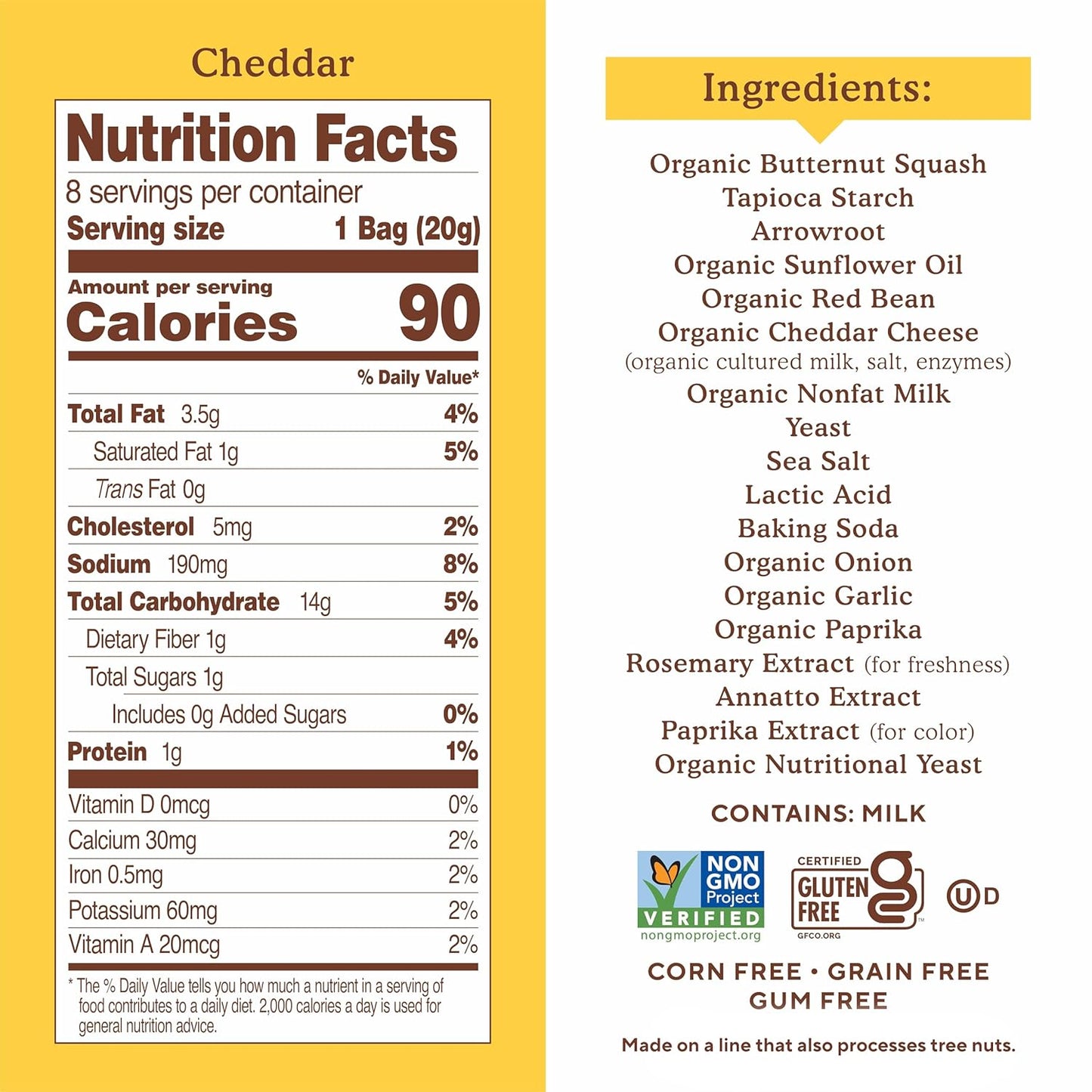 Simple Mills Pop Mmms Cheddar Baked Snack Pack Crackers, Gluten Free, 8 Pack (Pack of 1)