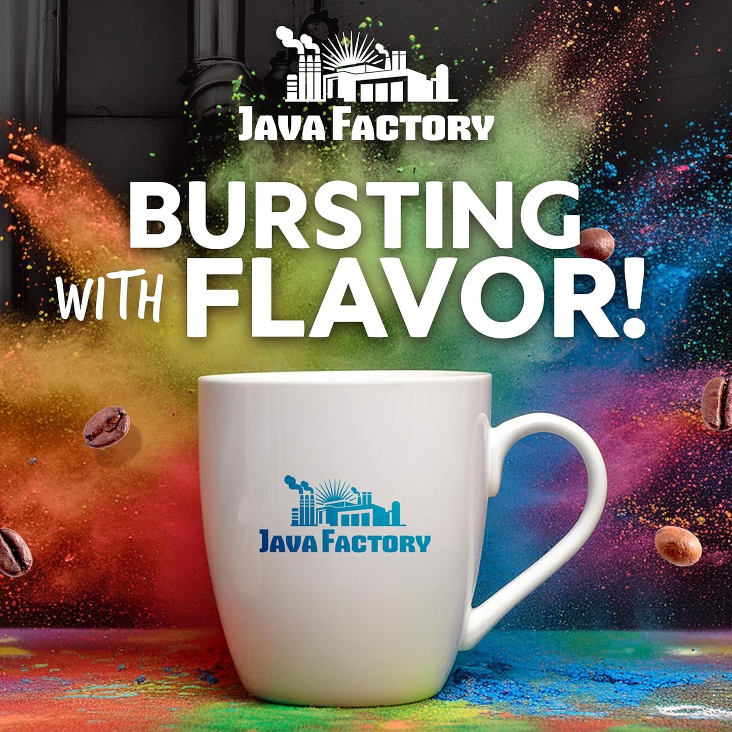 Java Factory Flavored Coffee Pods, Happy Birthday Cake Icing, Compatible with K Cup Brewers, 40 Count