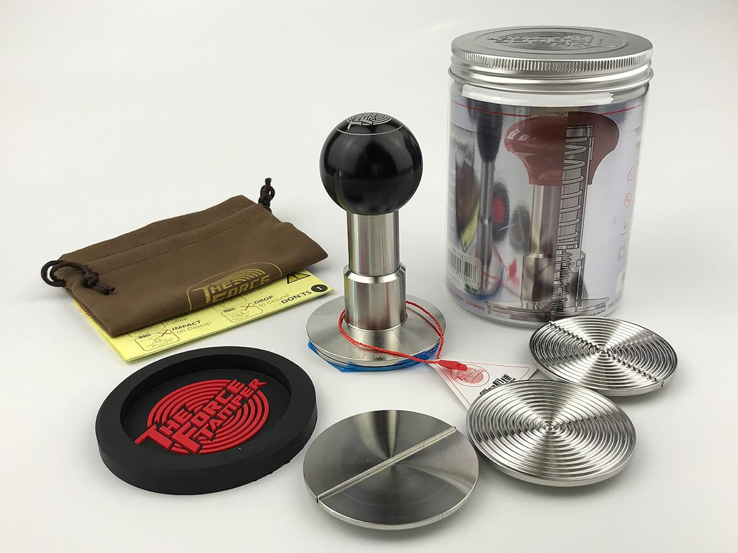 The Force Tamper Automatic Impact Coffee Tamper Adjustable Const Pressure and Autoleveling Duo-Distribute Set New (Ball, 54.00mm)