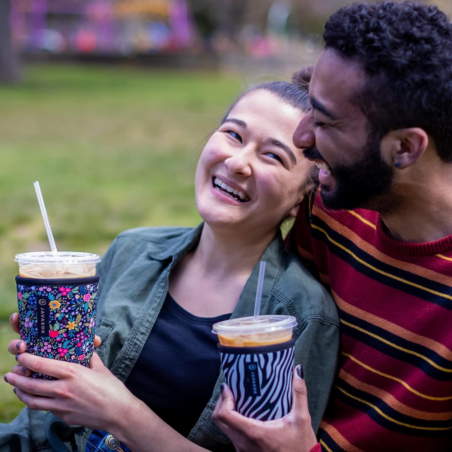 Sok It JavaSok Iced Coffee & Cold Soda Insulated Neoprene Cup Sleeve (Self Love, Medium: 22-28oz)