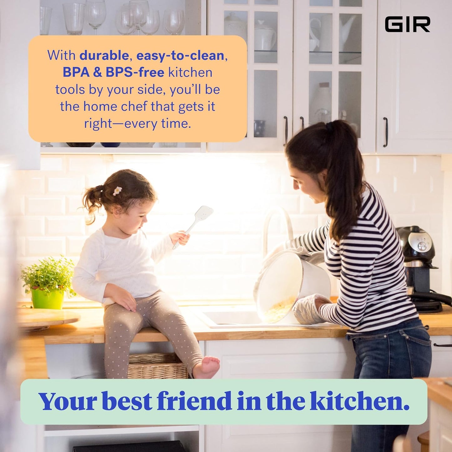 GIR: Get It Right Silicone Spatula Turner - Mini 11 In Sprinkles - Seamless One-Piece Nonstick Heat-Resistant Rubber Spatula for Cooking & Baking - Dishwasher-Friendly Kitchen Utensil